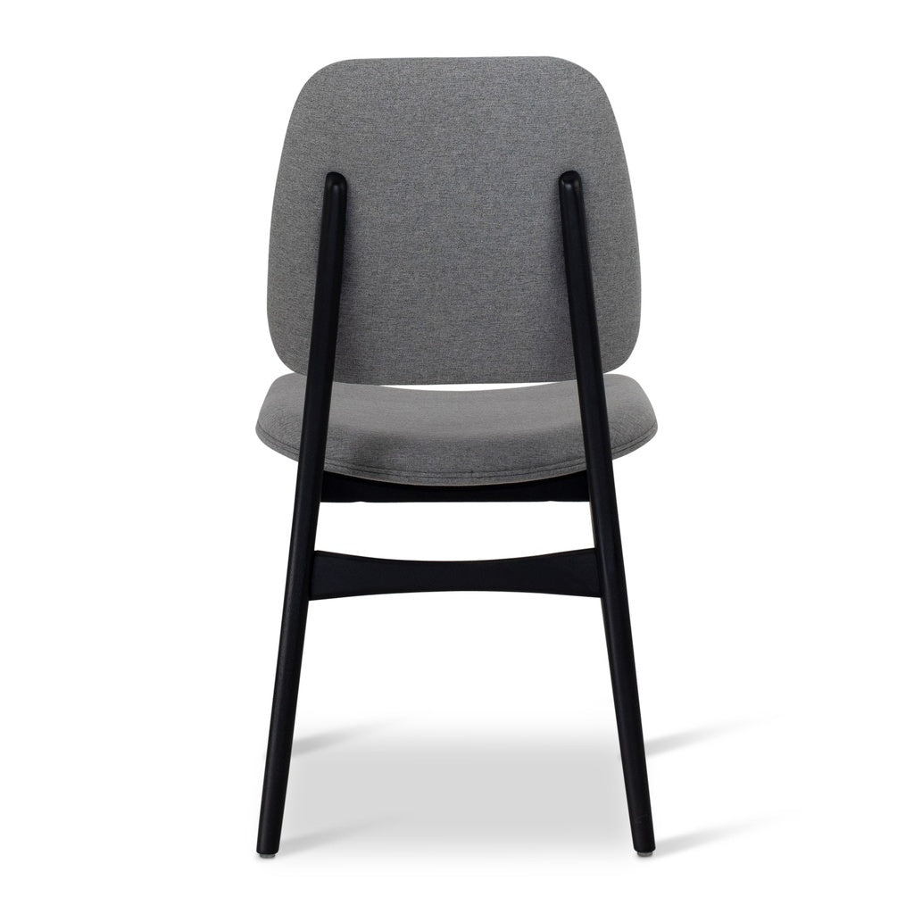 Modern Brazilian - Ariel - Side Chair - Essence Grey Upholstery - Ebano Frame