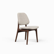Modern Brazilian - Ariel - Side Chair - Medley Ivory Upholstery - Nogal Frame