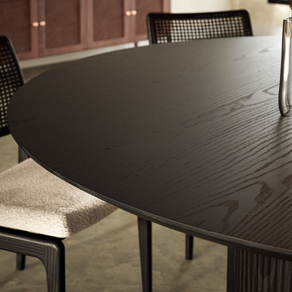 Modern Brazilian - Atenas - Round Dining Table - Ebano Frame