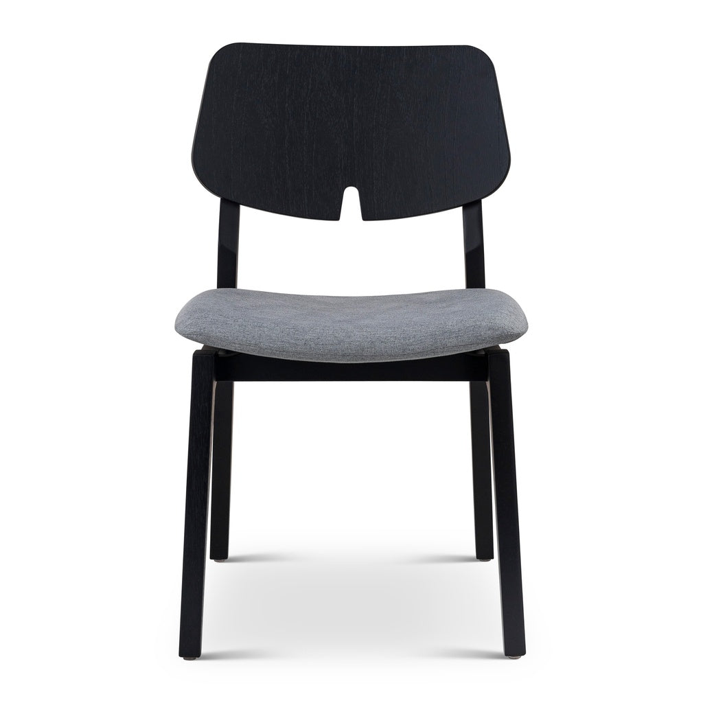 Modern Brazilian - Beth - Side Chair - Essence Grey Seat - Ebano Frame