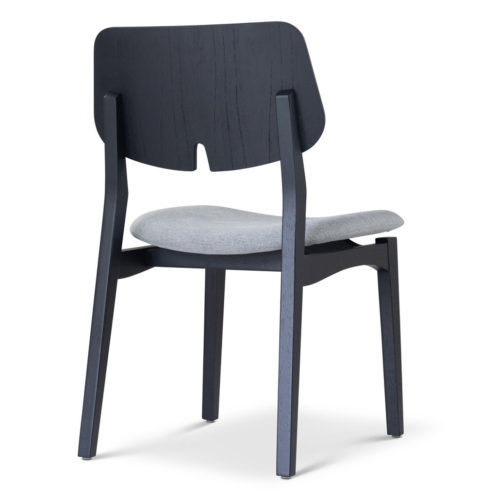 Modern Brazilian - Beth - Side Chair - Essence Grey Seat - Ebano Frame