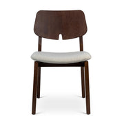 Modern Brazilian - Beth - Side Chair - Medley Ivory Seat - Nogal Frame