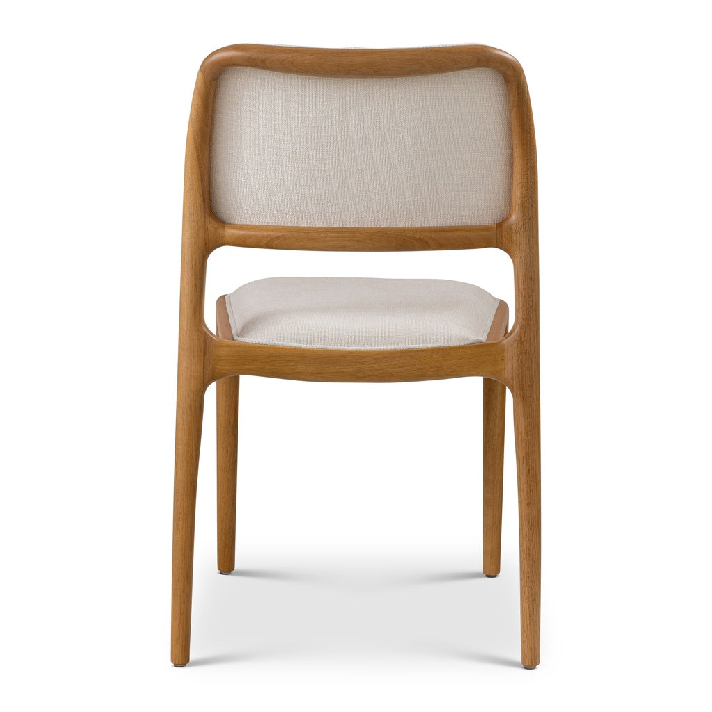 Modern Brazilian - Chloe - Side Chair - Fontana Natural Seat - Damasco Frame