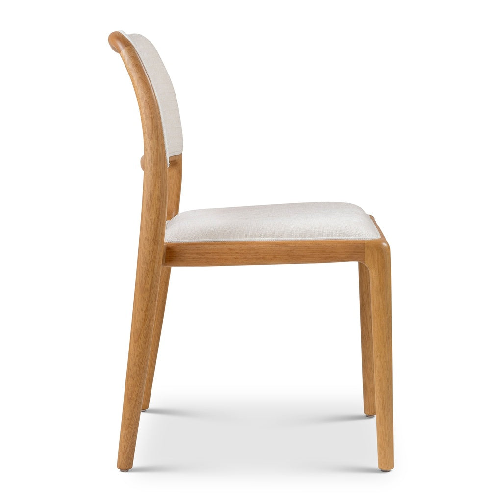Modern Brazilian - Chloe - Side Chair - Fontana Natural Seat - Damasco Frame