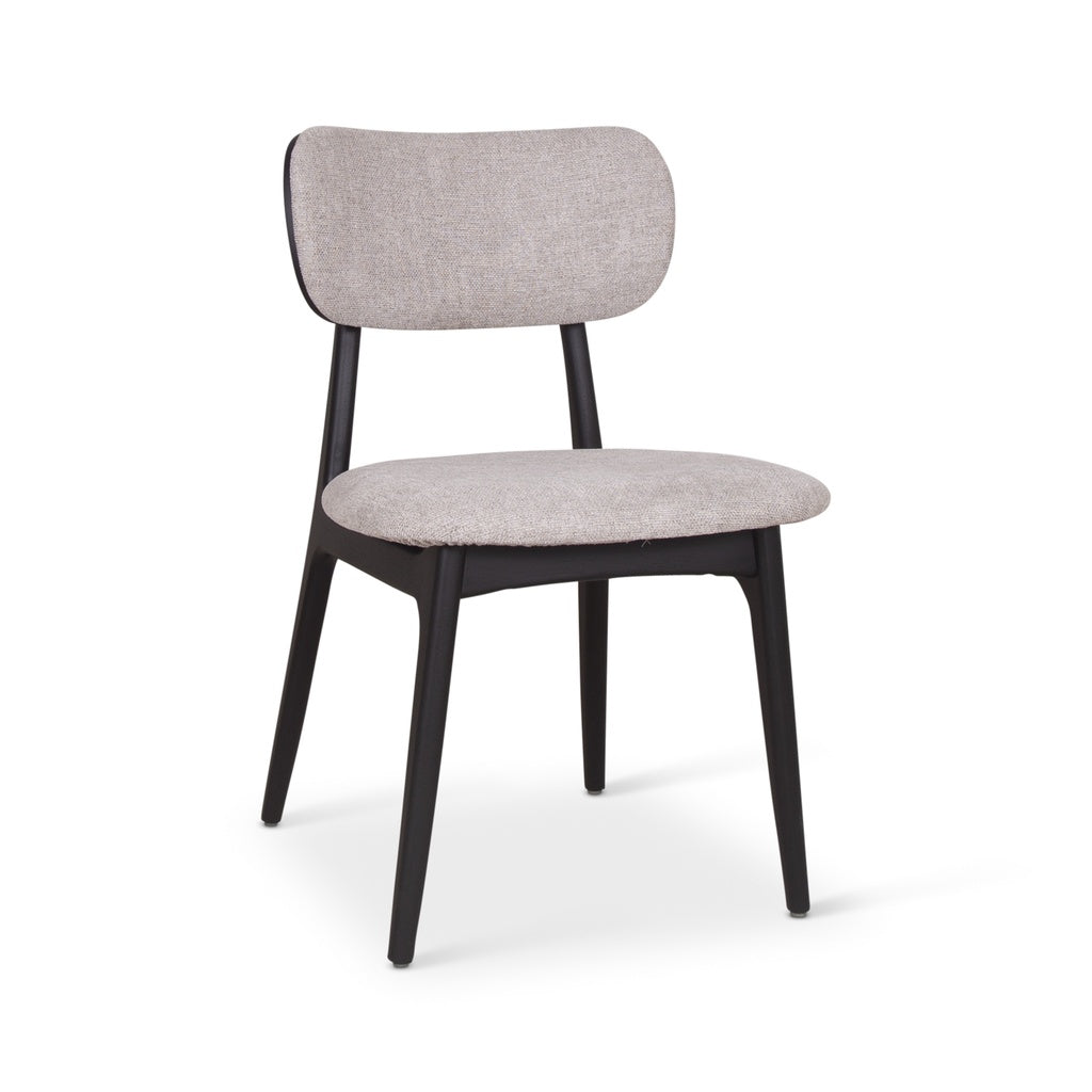 Modern Brazilian - Claudia Side Chair - Set of 2 - Harvest Jute Upholstery - Ebano Frame