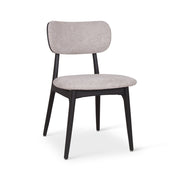 Modern Brazilian - Claudia Side Chair - Set of 2 - Harvest Jute Upholstery - Ebano Frame