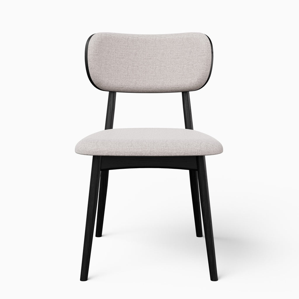 Modern Brazilian - Claudia Side Chair - Set of 2 - Harvest Jute Upholstery - Ebano Frame
