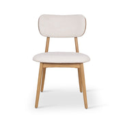 Modern Brazilian - Claudia Side Chair - Set of 2 - Harvest Natural Upholstery - Damasco Frame