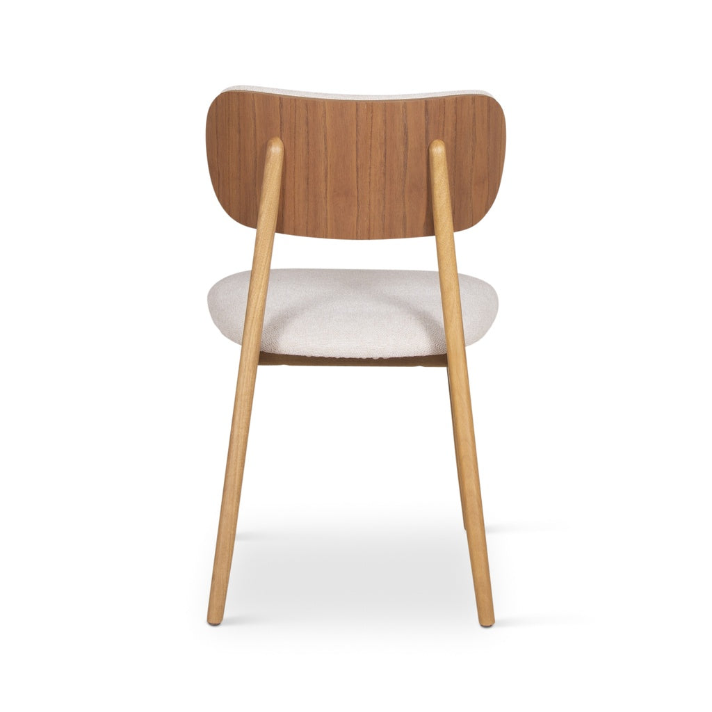 Modern Brazilian - Claudia Side Chair - Set of 2 - Harvest Natural Upholstery - Damasco Frame
