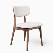 Modern Brazilian - Claudia Side Chair - Set of 2 - Harvest Natural Upholstery - Nogal Frame