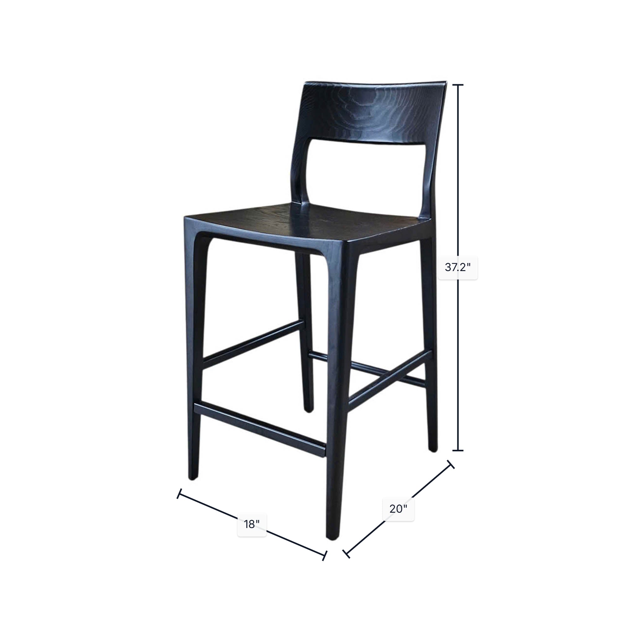 Catania Counter Stool - Black - Central Designs