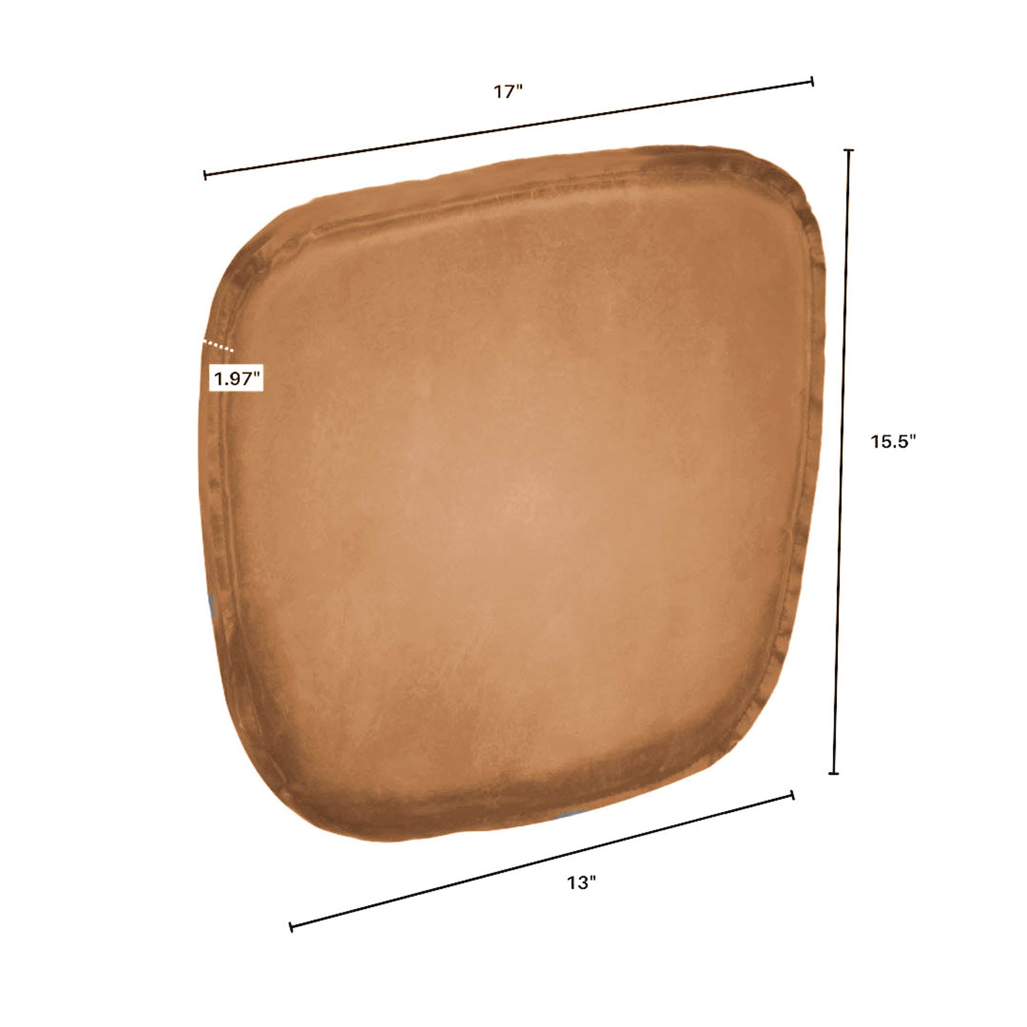 Metal Crossback Chair with Cognac Seat Cushion - Central Designs