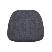 Custom Metal Crossback Fabric Cushion Seat - Grey