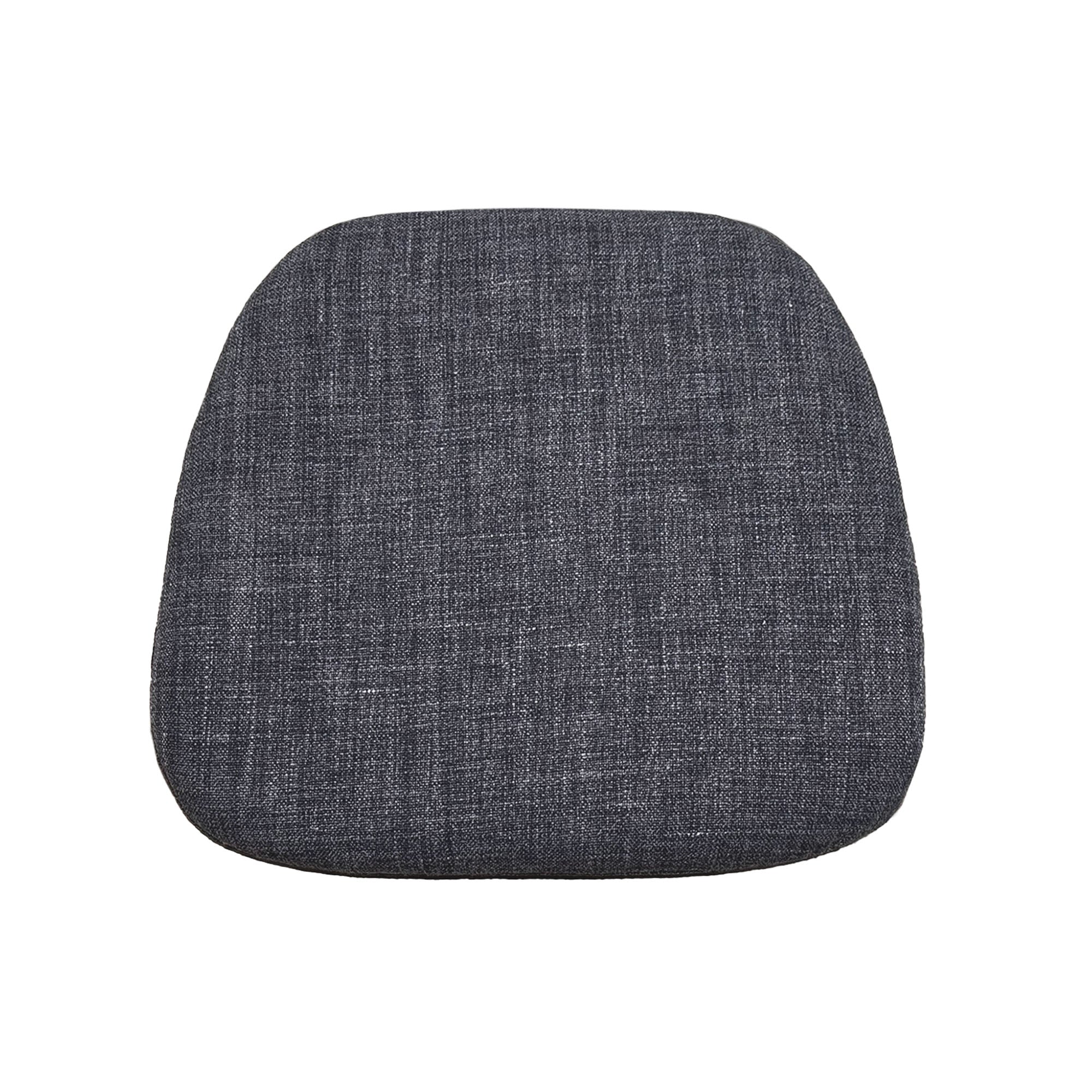 Custom Metal Crossback Fabric Cushion Seat - Grey