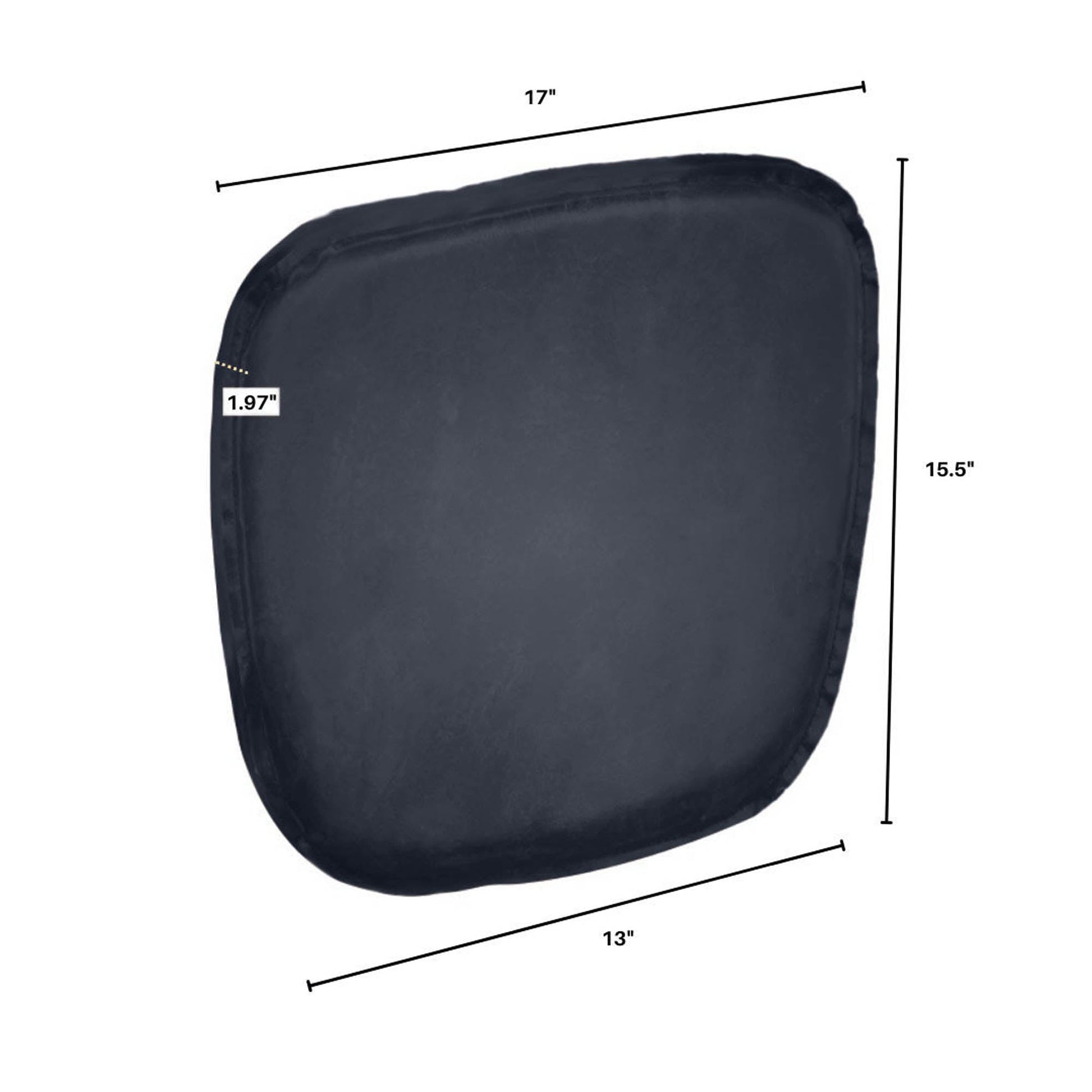 Metal Crossback Leather Cushion Seat - Antique Black - Central Designs