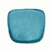 Metal Crossback Leather Cushion Seat - Peacock Blue