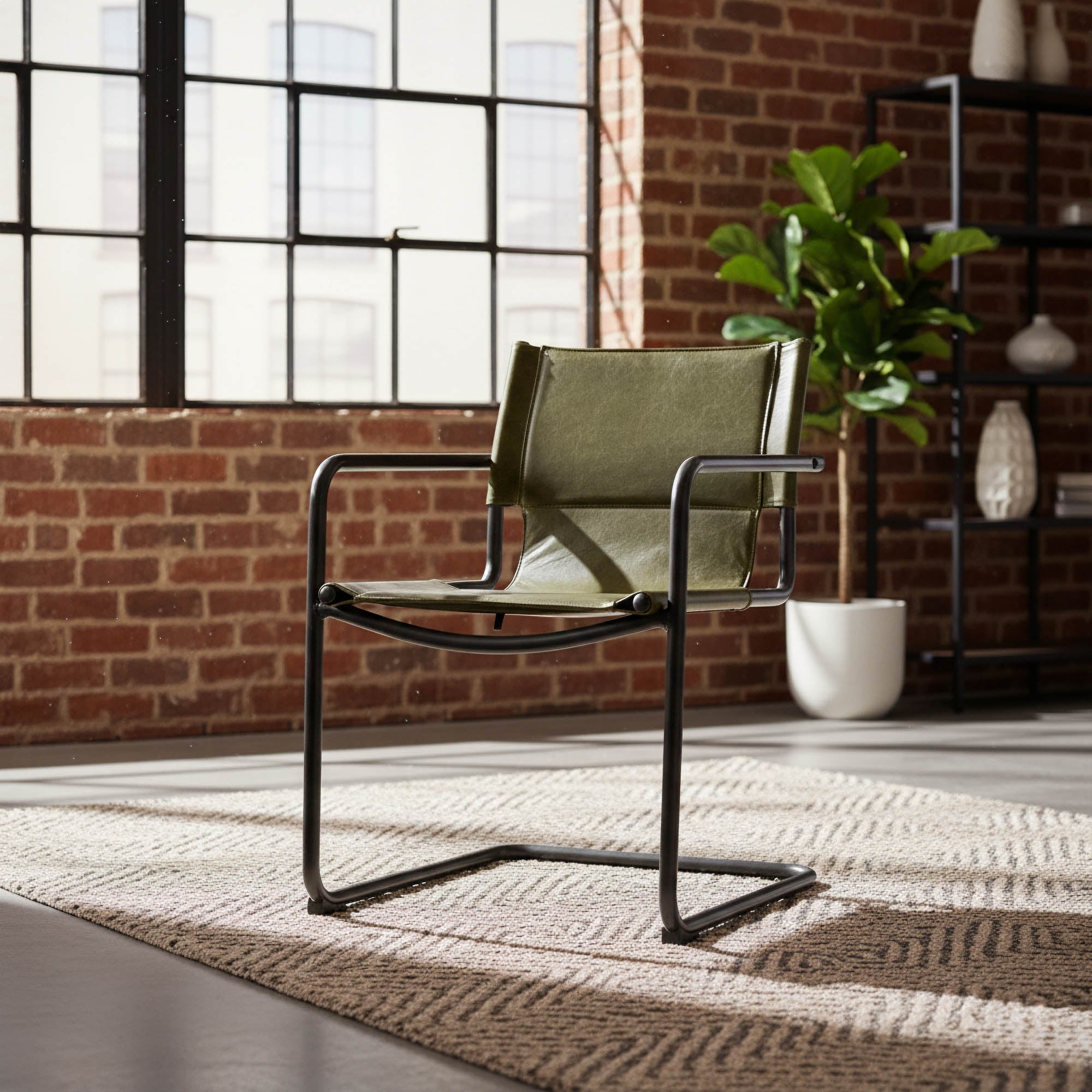 Billy Arm Dining Chair - Matcha - Central Designs