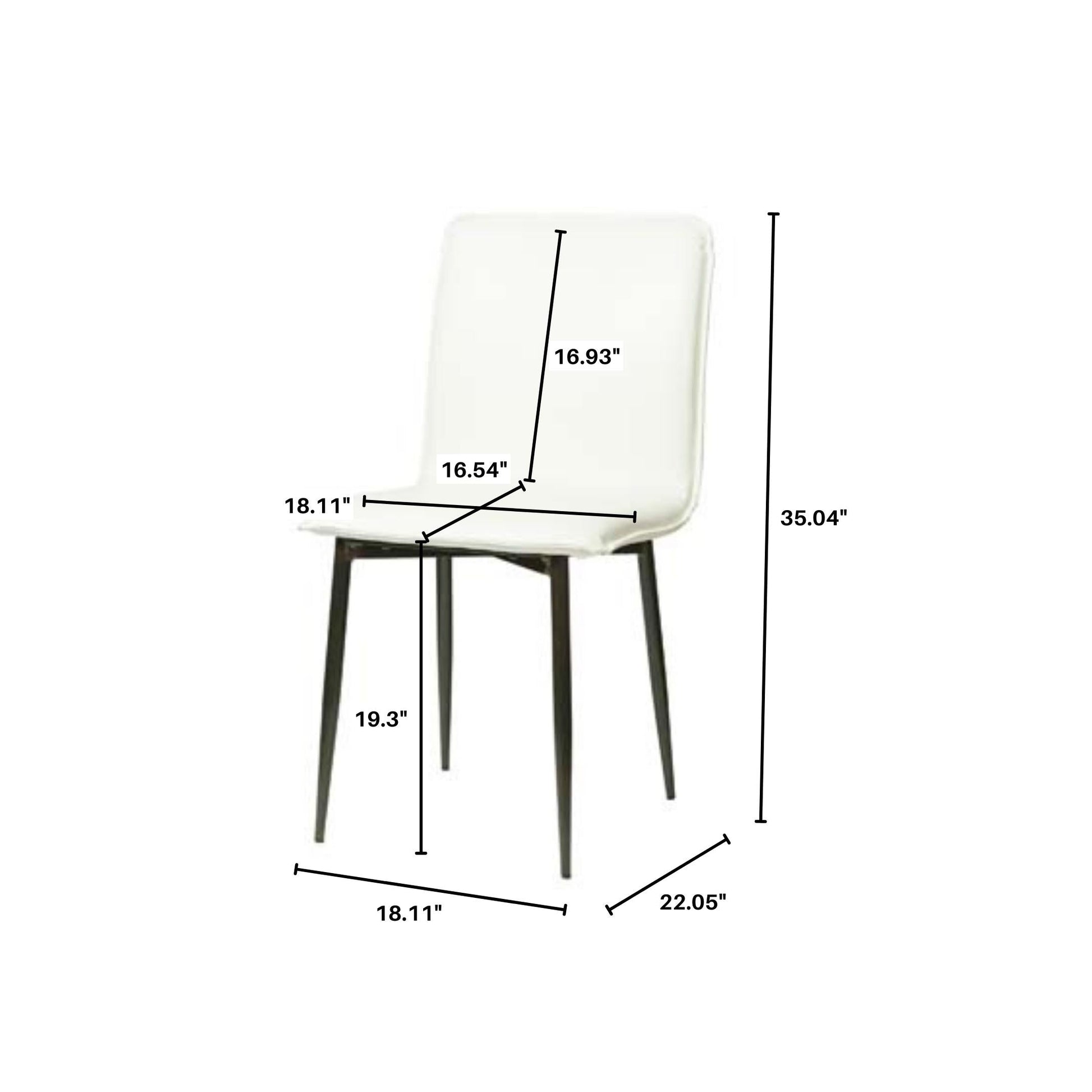 Luca Dining Chair - Fox White - Central Designs