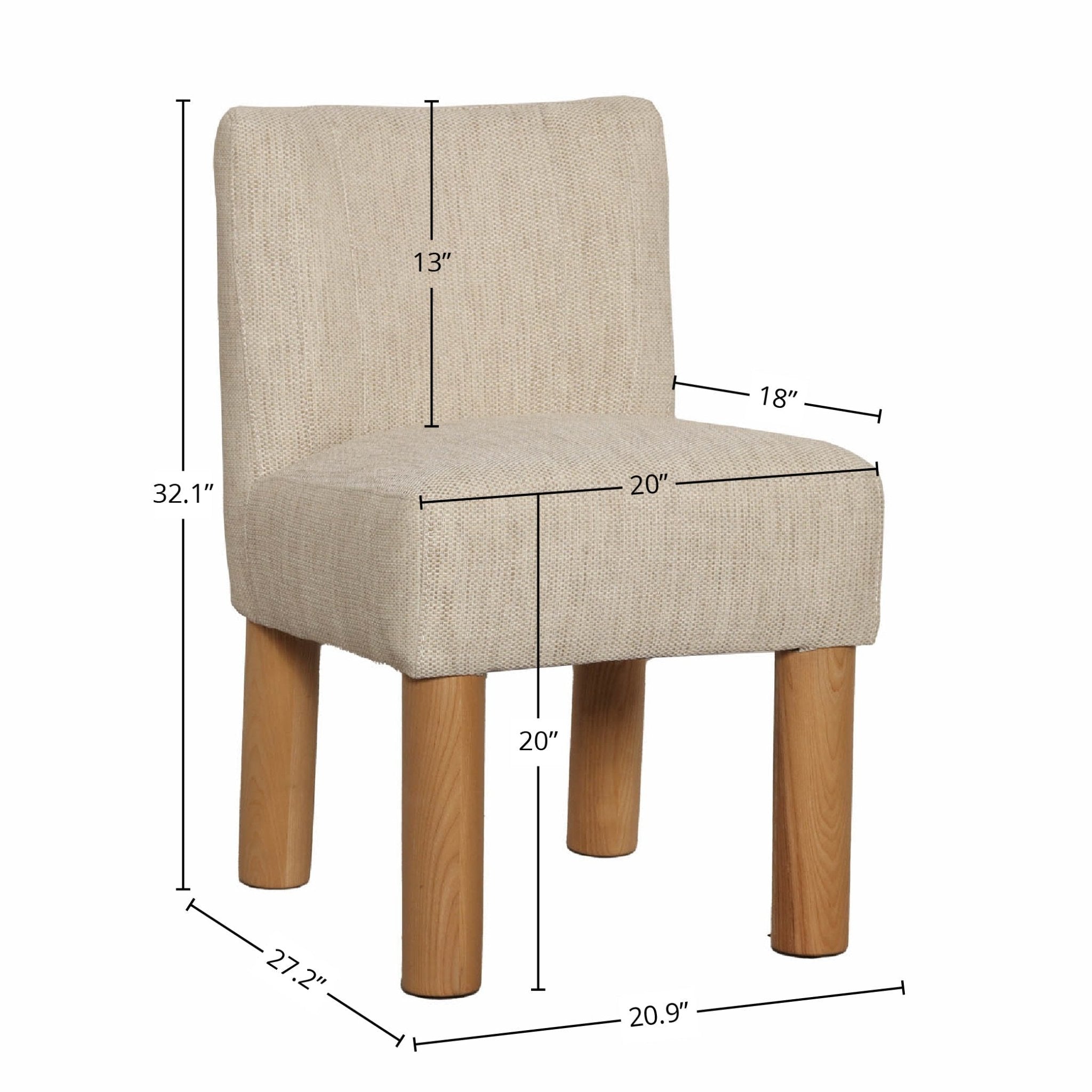 Destiny Dining Chair - Tweed Natural - Central Designs