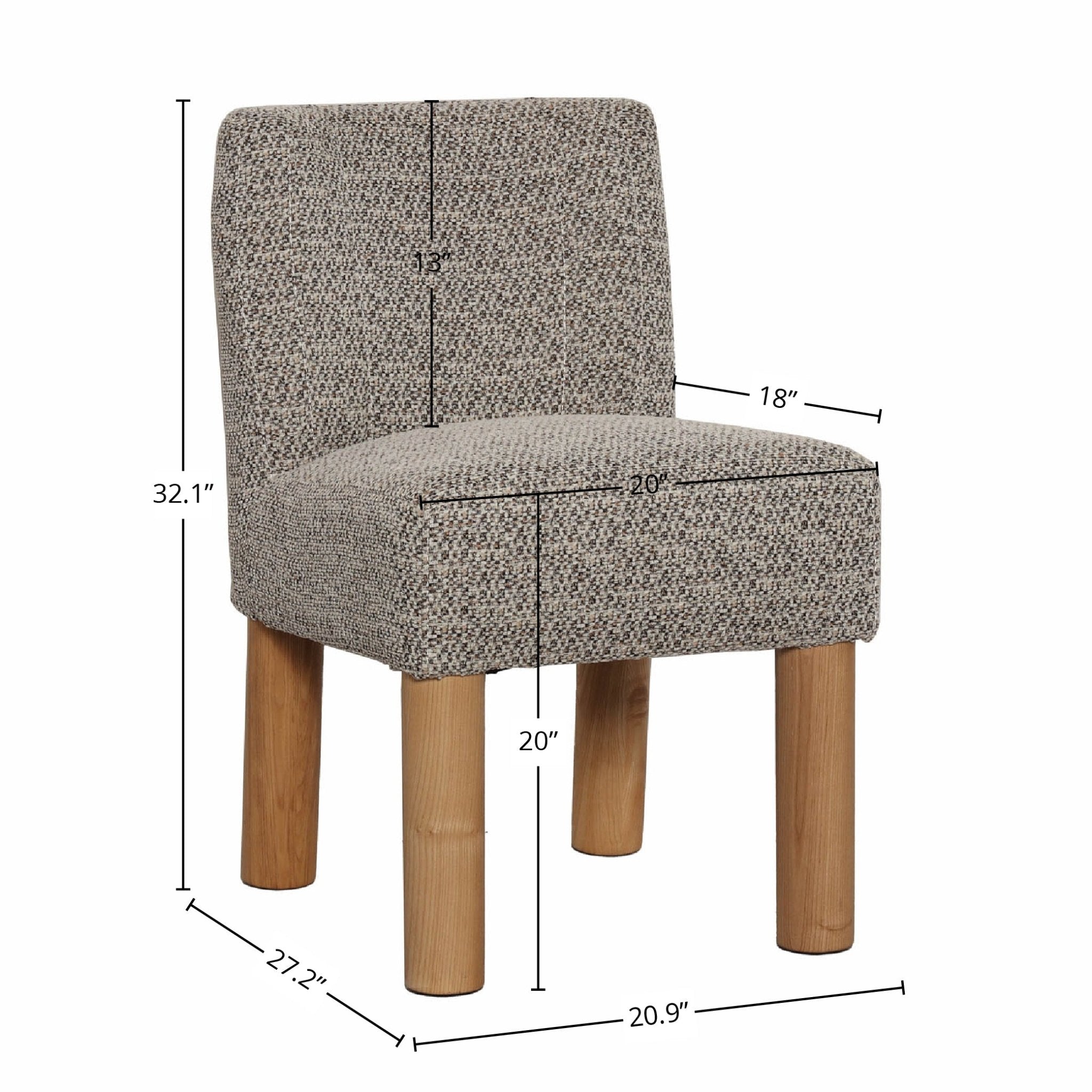 Destiny Dining Chair - Pixel Brown - Central Designs