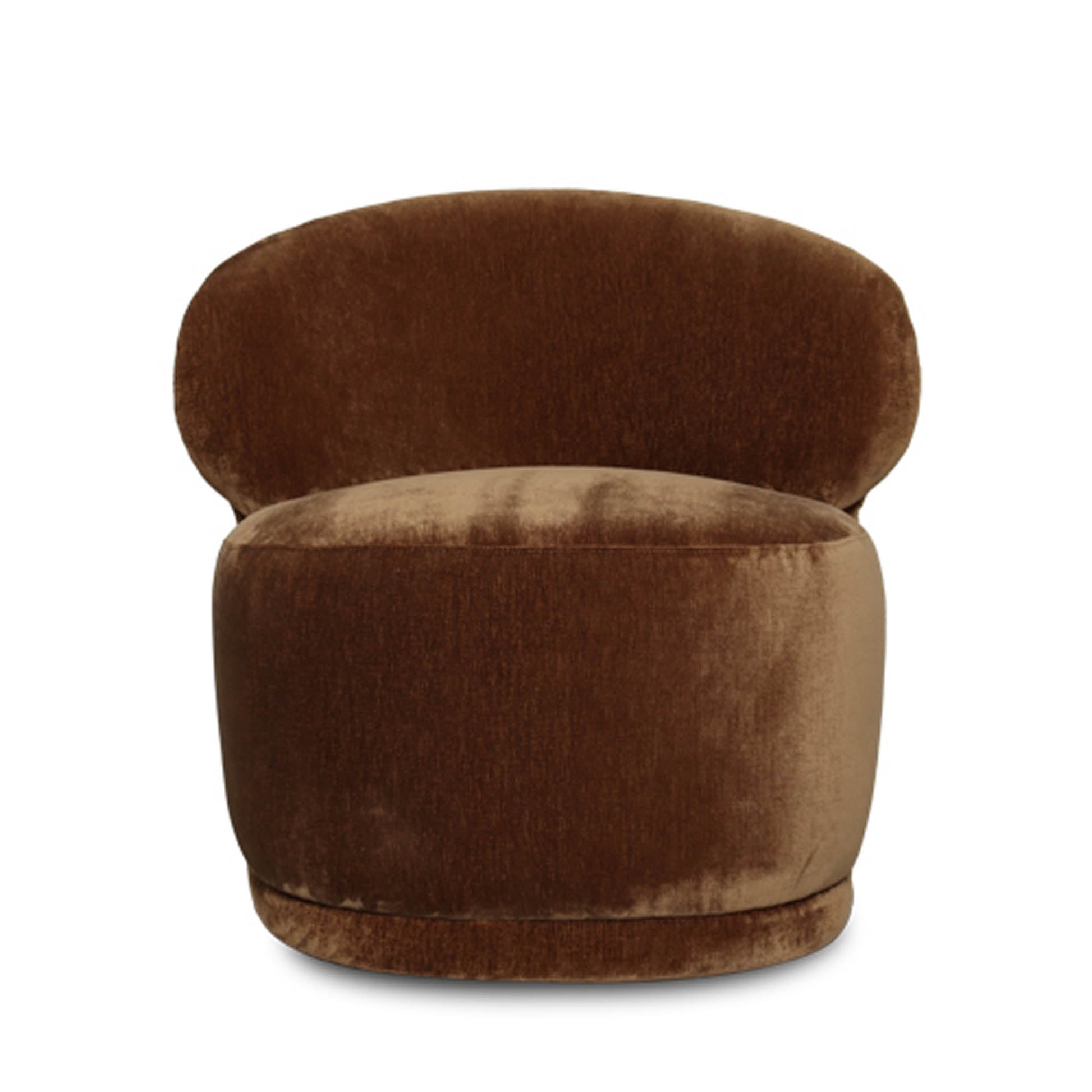 Rollo Club Chair - Distressed Velvet Bronze - Central Designs