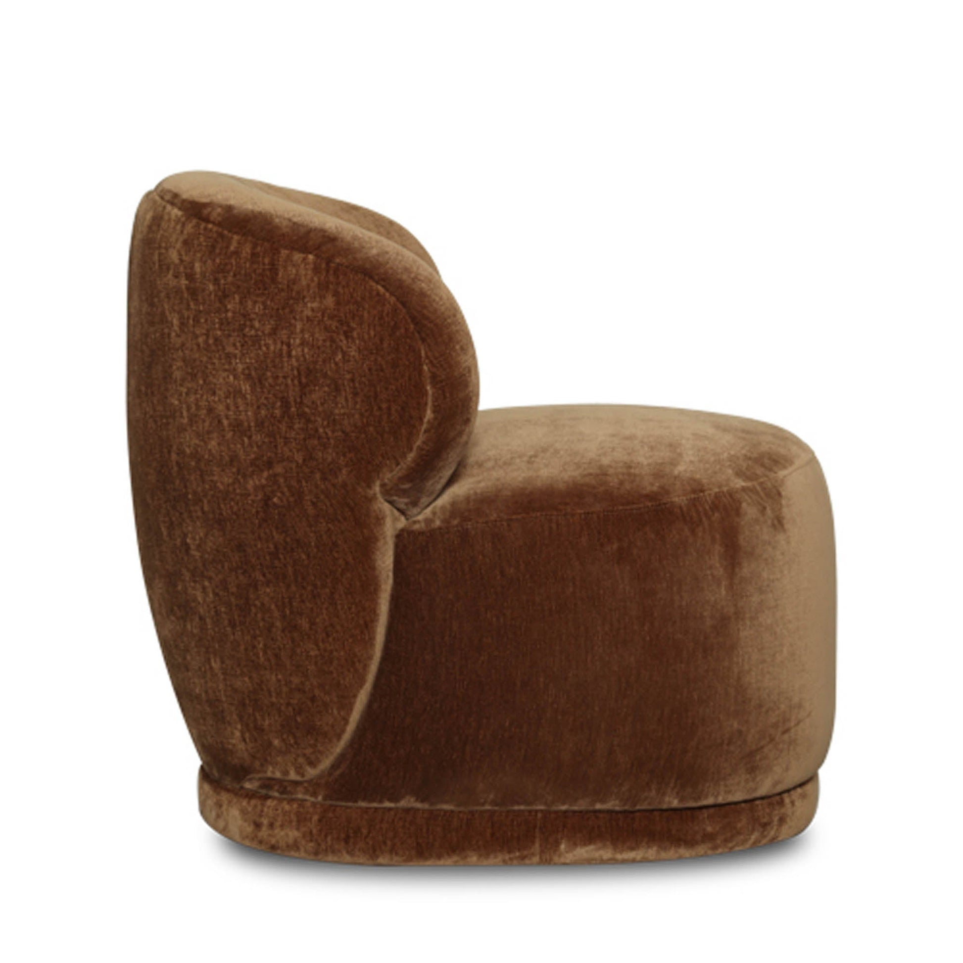Rollo Club Chair - Distressed Velvet Bronze - Central Designs