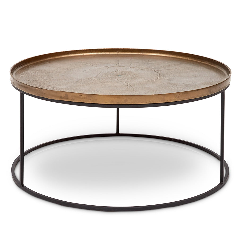 Elements - Sana Coffee Table - Vintage Silver Top - Black Frame
