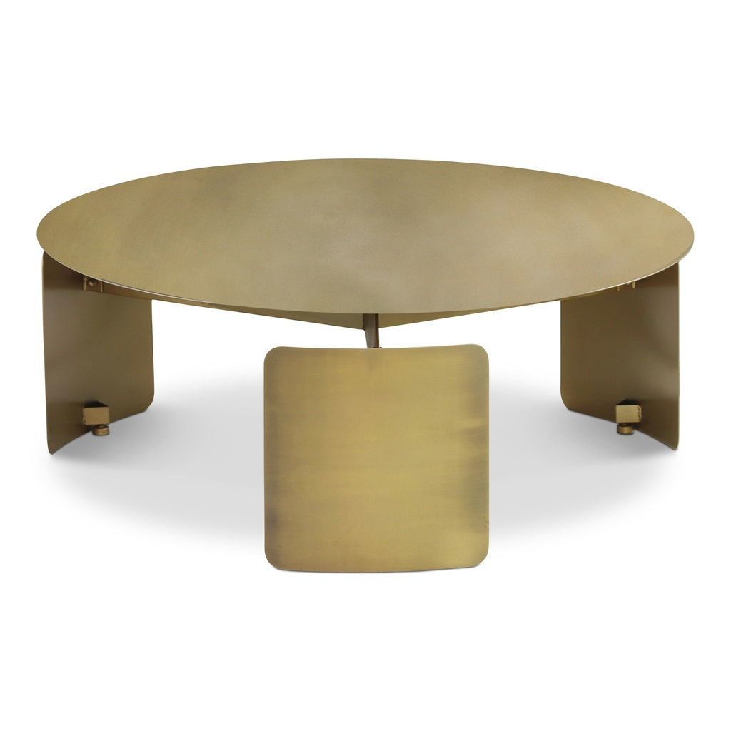 Senshi - Industrial Coffee Table - Industrial Brass