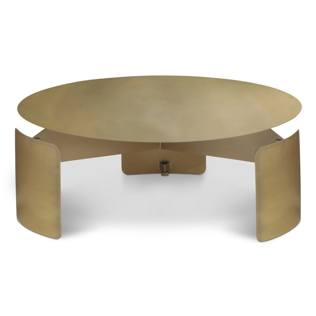 Senshi - Industrial Coffee Table - Industrial Brass