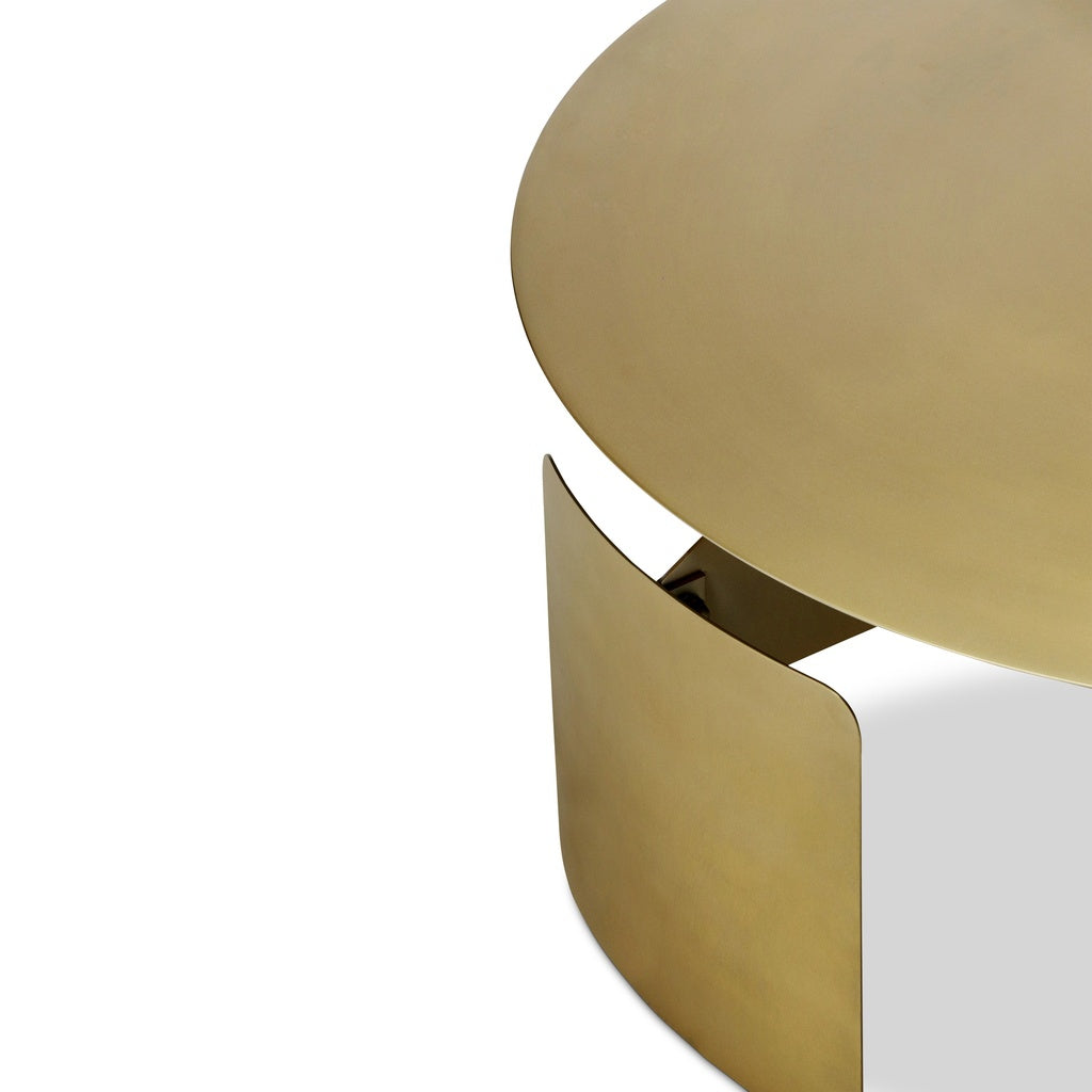 Senshi - Industrial Coffee Table - Industrial Brass