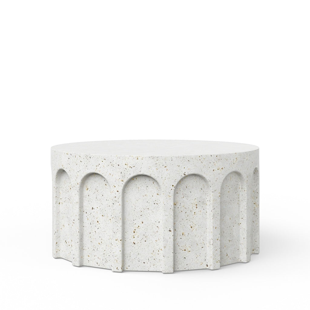 Mixx - Atlas Round Coffee Table - Ivory Terrazzo