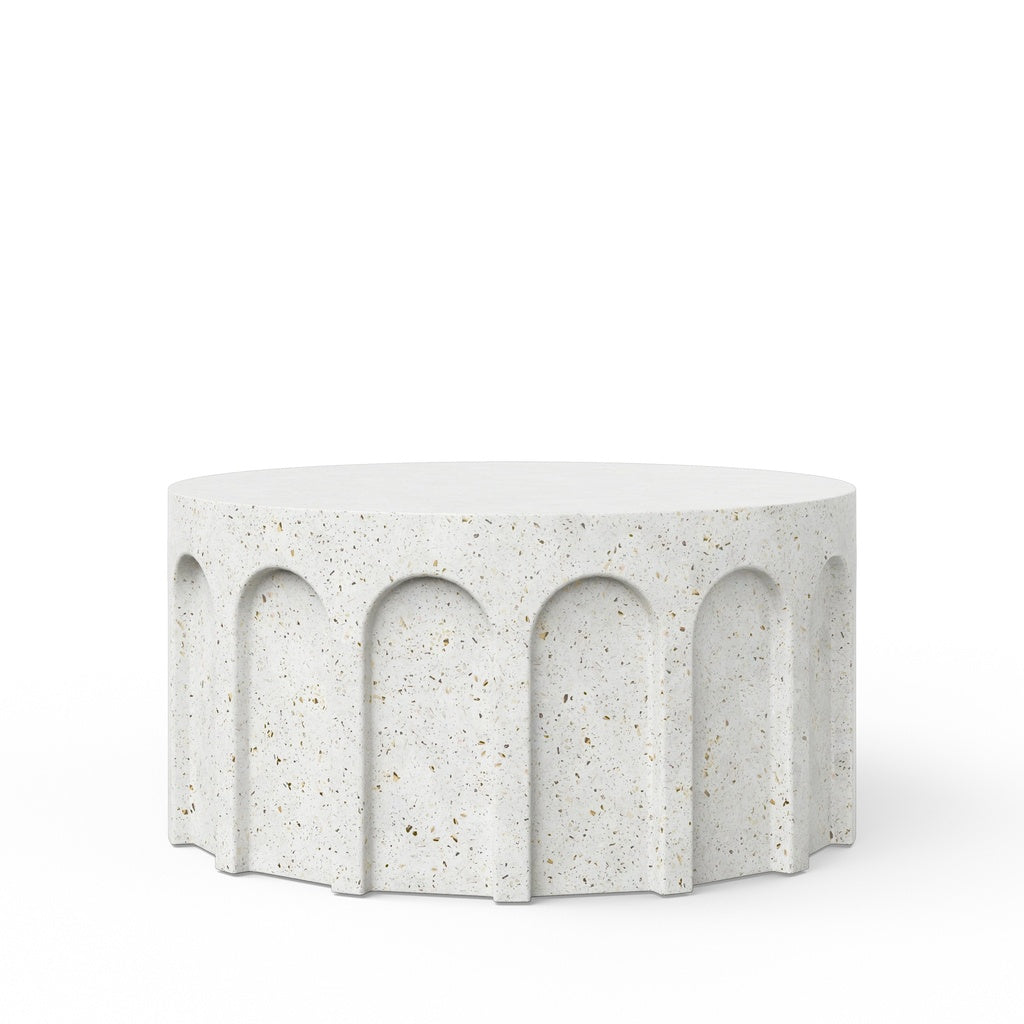 Mixx - Atlas Round Coffee Table - Ivory Terrazzo