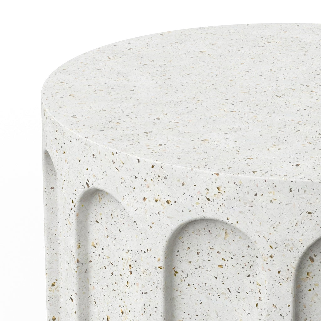 Mixx - Atlas Round Coffee Table - Ivory Terrazzo