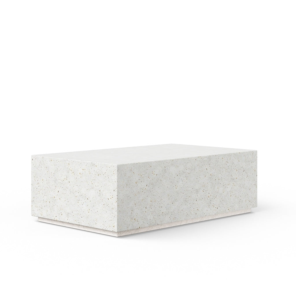 Mixx - Bloc Rectangular Coffee Table - Ivory Terrazzo