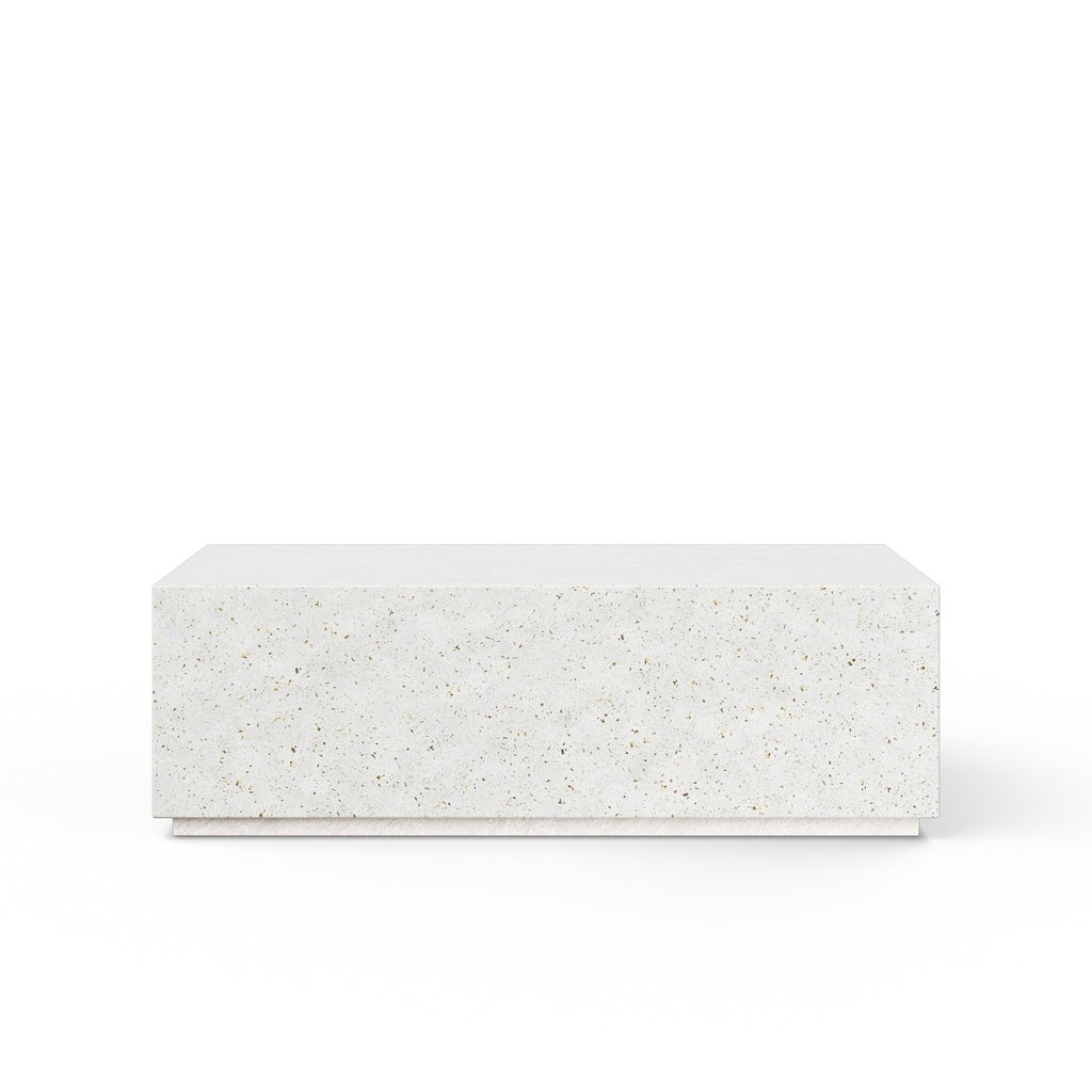Mixx - Bloc Rectangular Coffee Table - Ivory Terrazzo