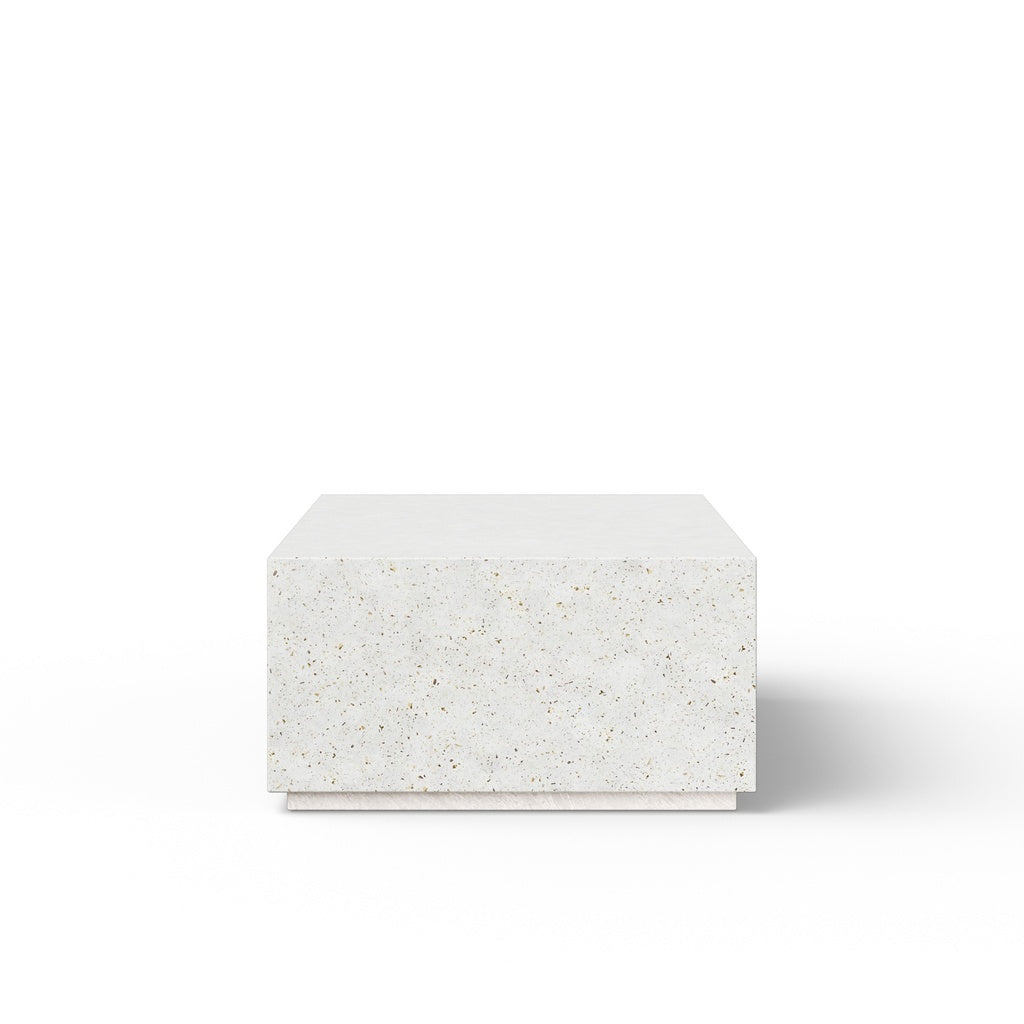 Mixx - Bloc Rectangular Coffee Table - Ivory Terrazzo