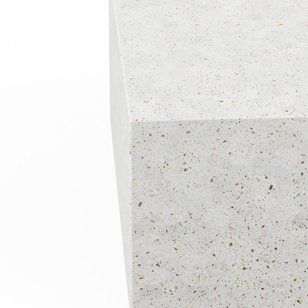 Mixx - Bloc Square Coffee Table - 39.5" - Ivory Terrazzo