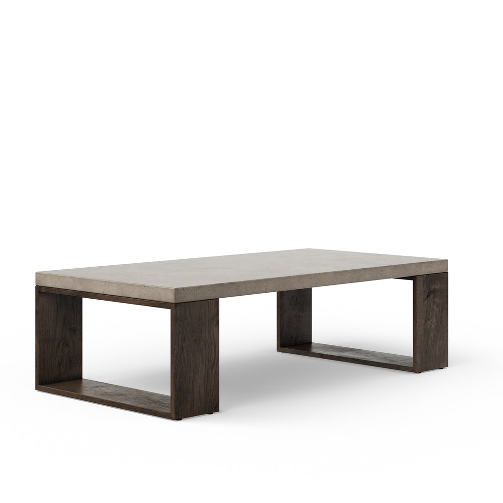 Mixx - Heritage Coffee Table - Heritage Brown Frame - Dark Grey Top