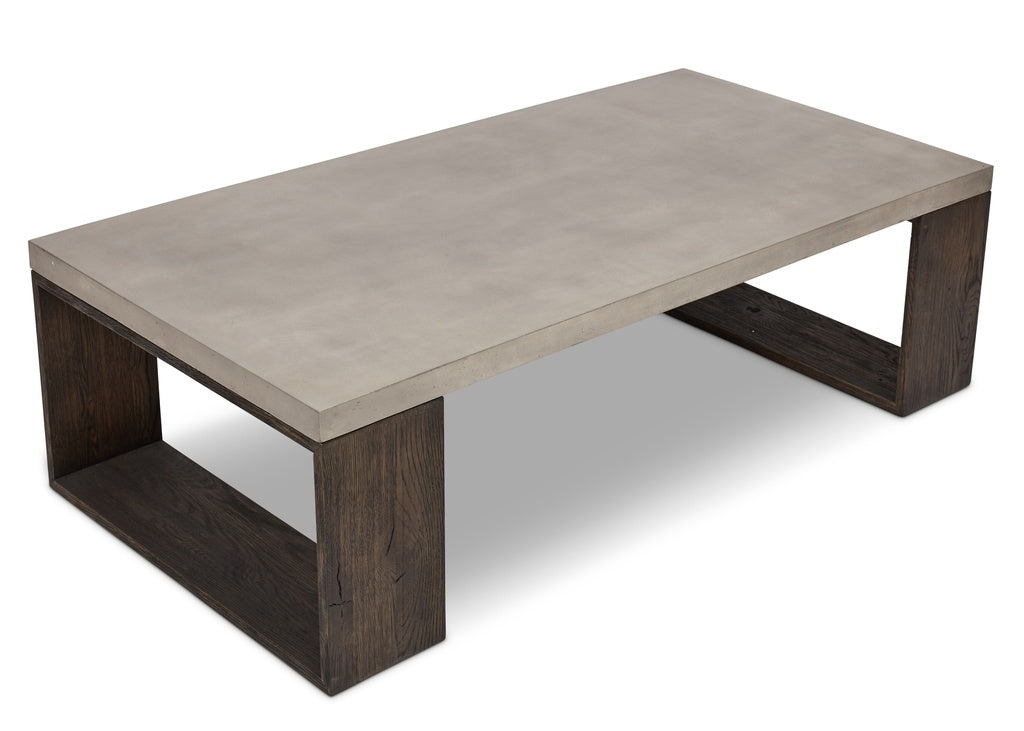 Mixx - Heritage Coffee Table - Heritage Brown Frame - Dark Grey Top