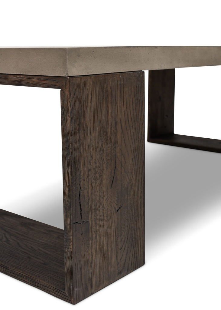 Mixx - Heritage Coffee Table - Heritage Brown Frame - Dark Grey Top