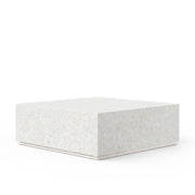 Mixx - Bloc Square Coffee Table - 47.25" - Ivory Terrazzo