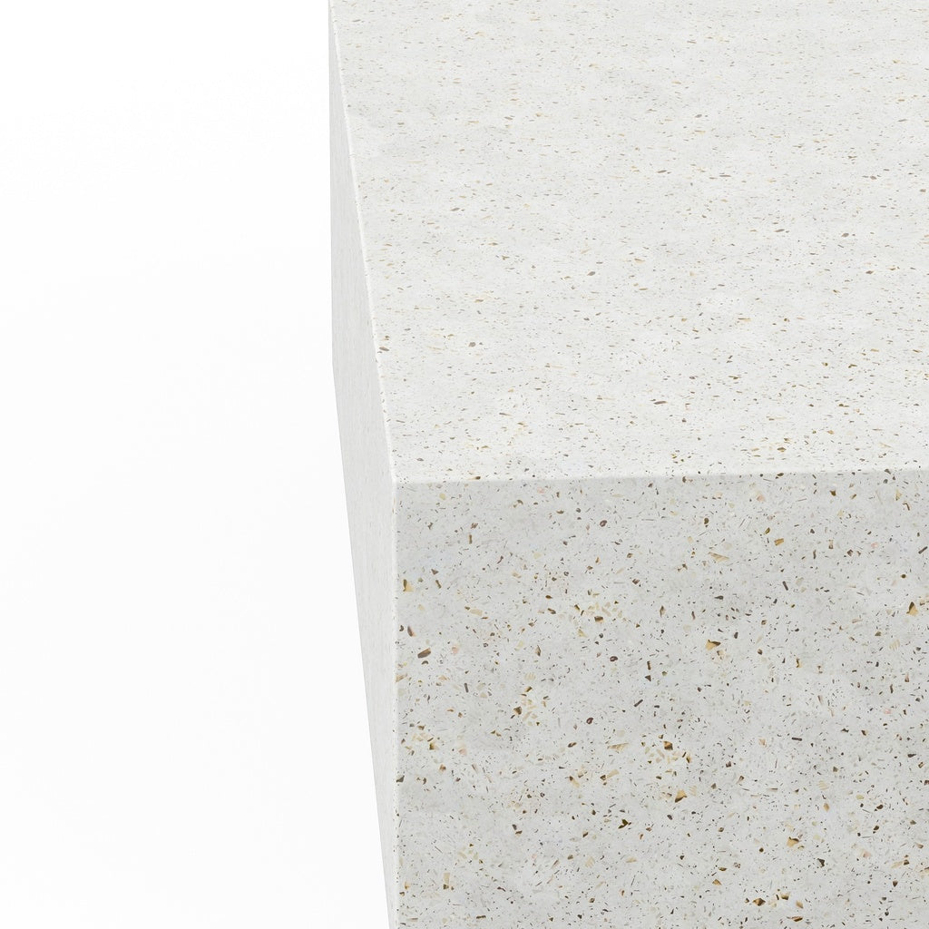 Mixx - Bloc Square Coffee Table - 47.25" - Ivory Terrazzo