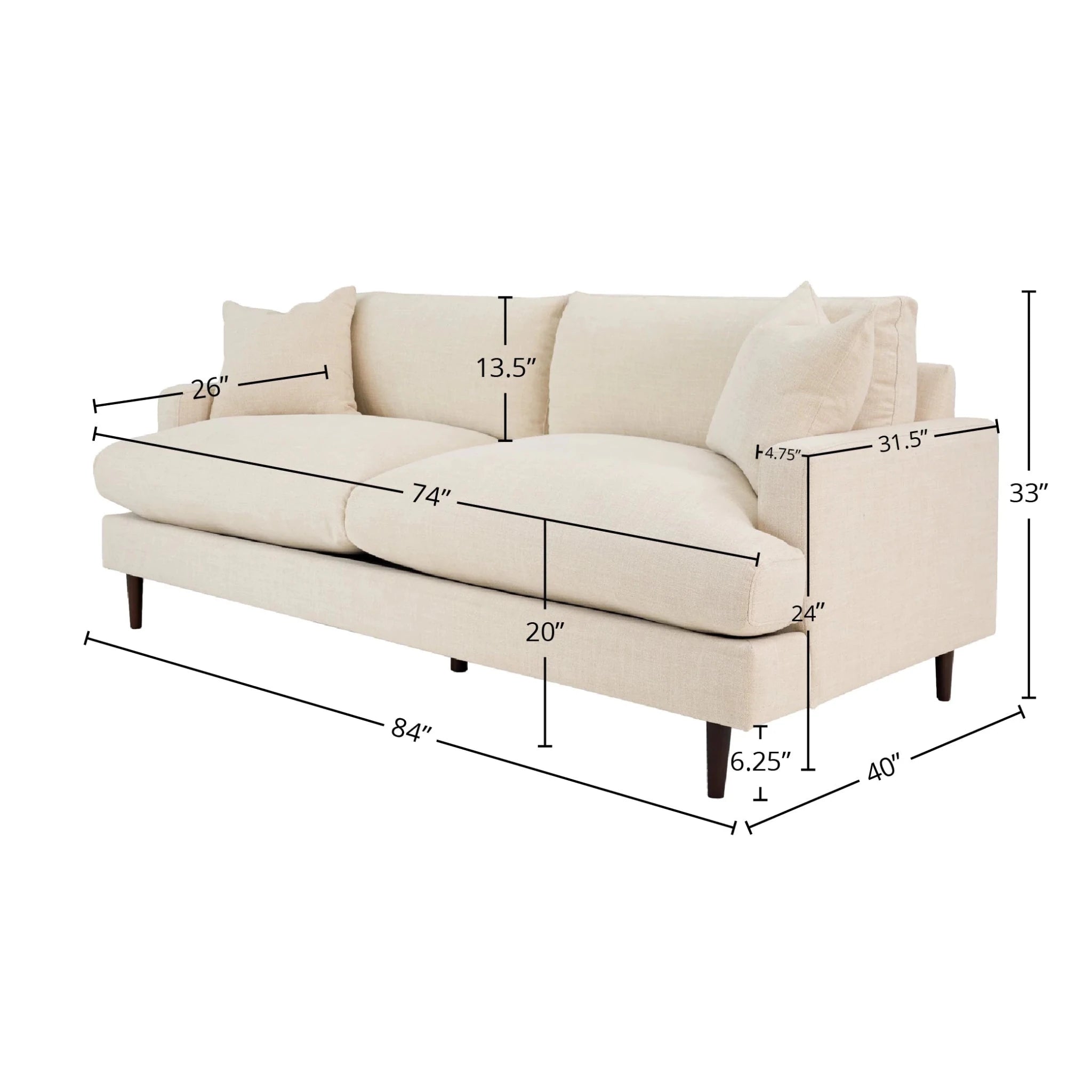 Custom Martha Sofa Frame - Central Designs