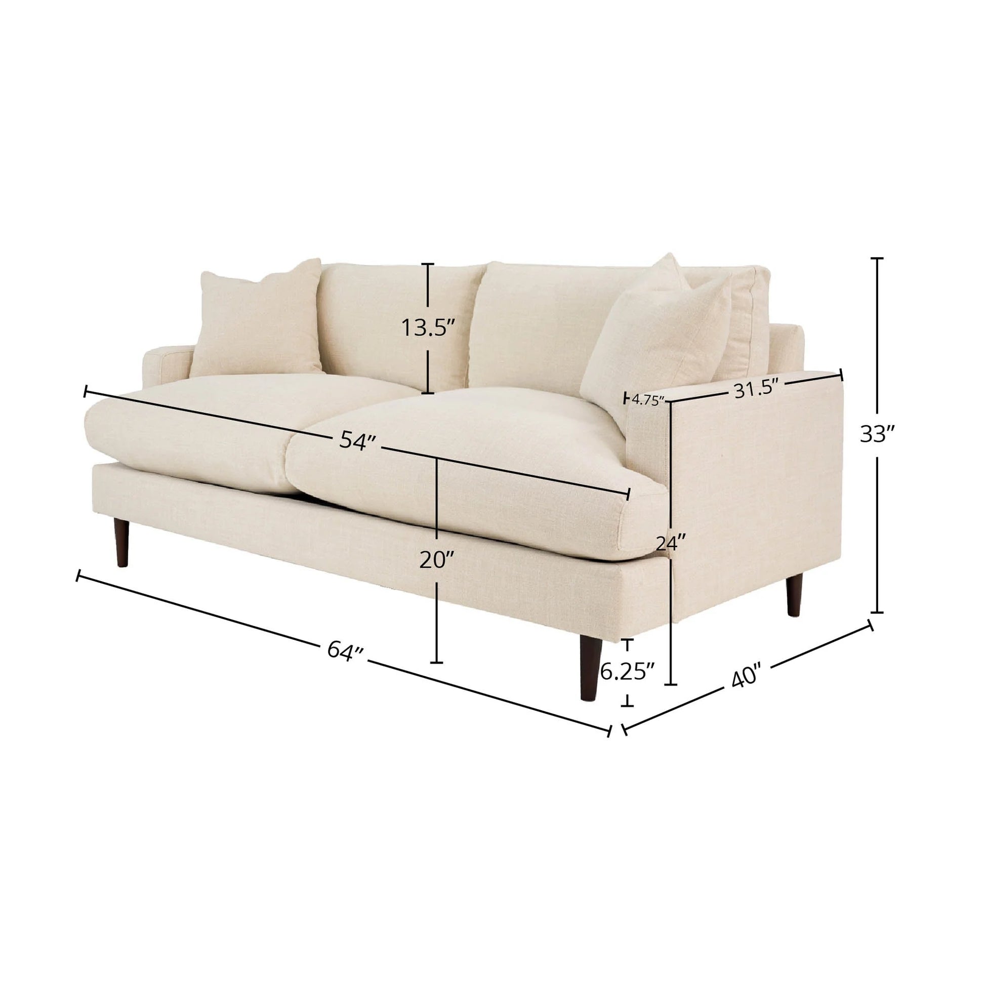 Custom Martha Loveseat Frame - Central Designs