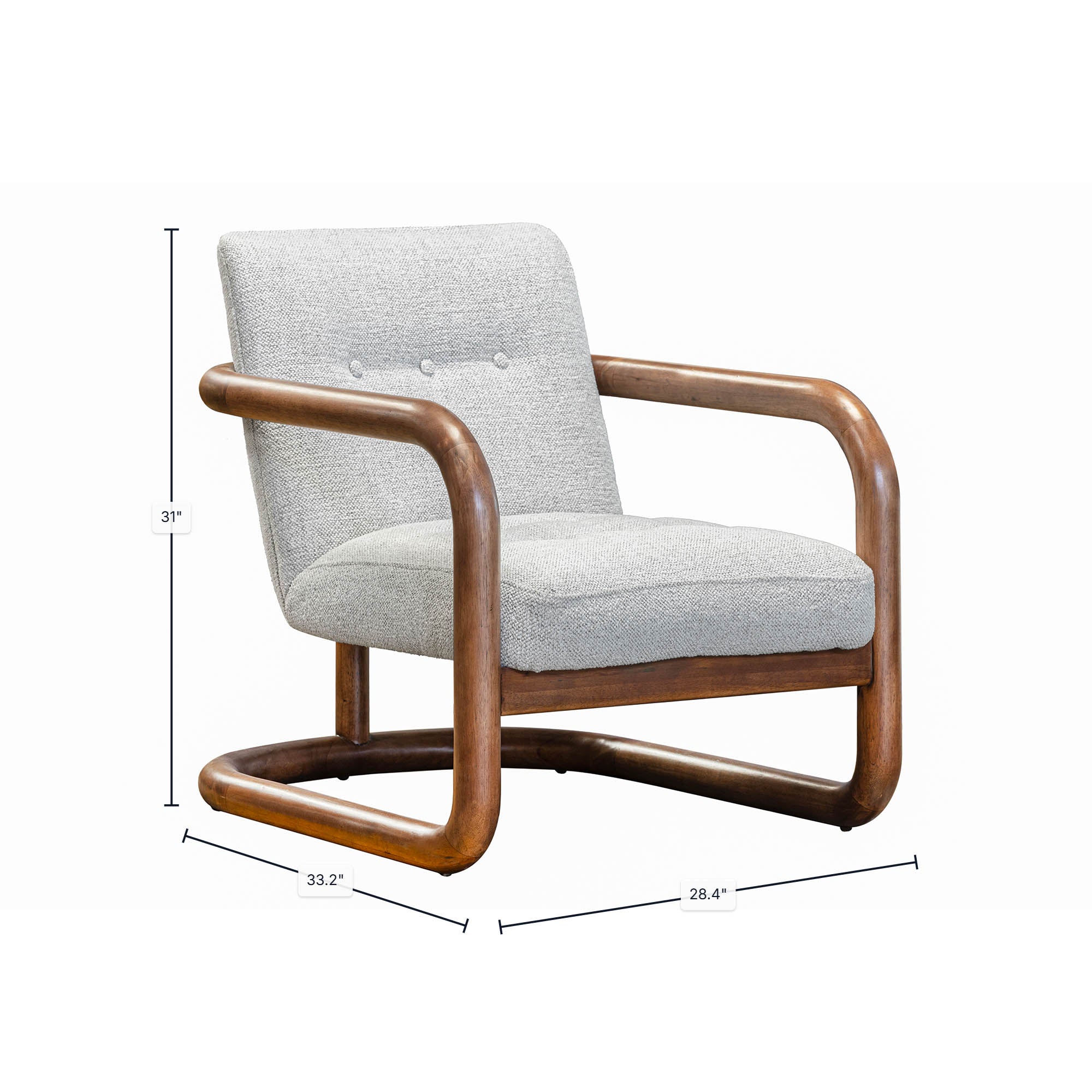 Curbside Club Chair - Ivory - Central Designs