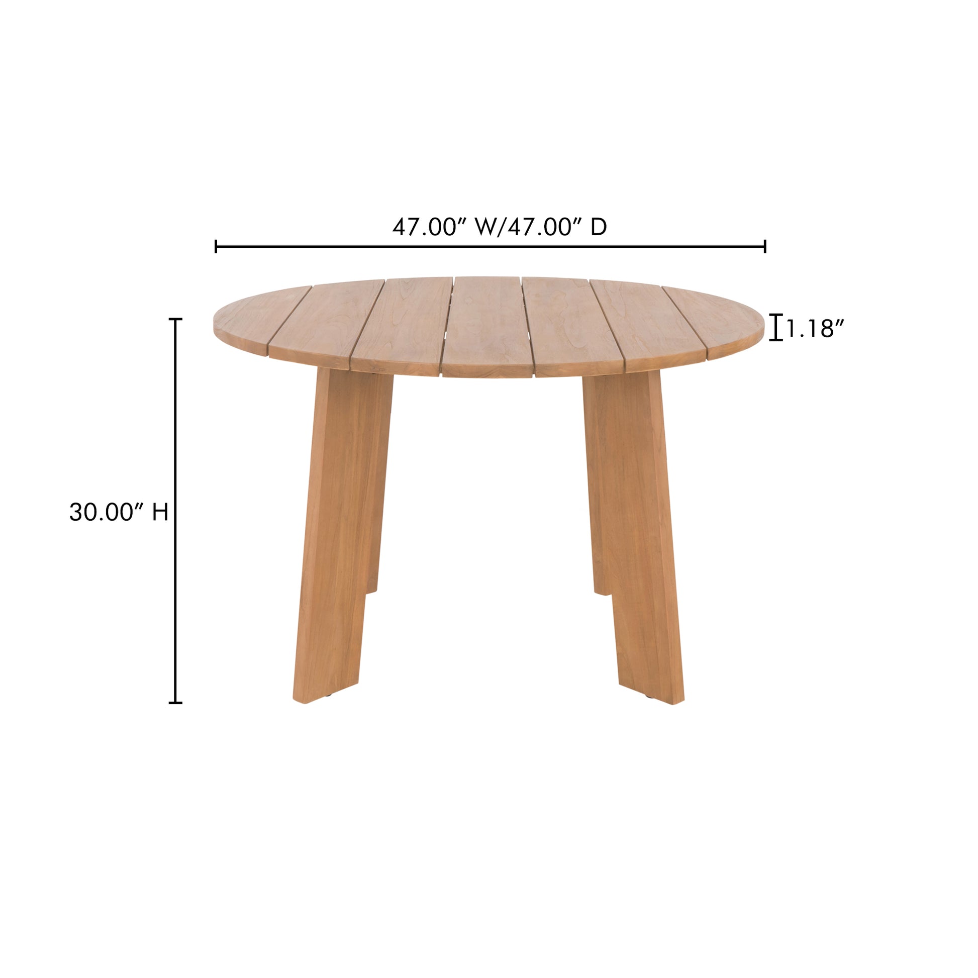 Delta Round Outdoor Dining Table Natural - Central Designs