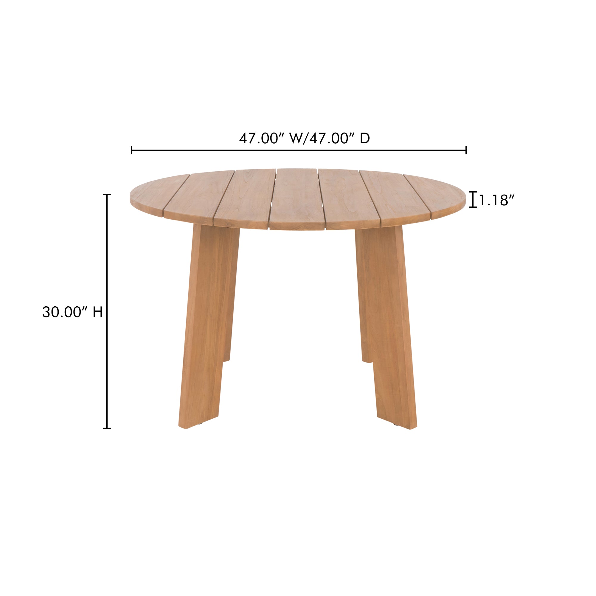 Delta Round Outdoor Dining Table Natural - Central Designs