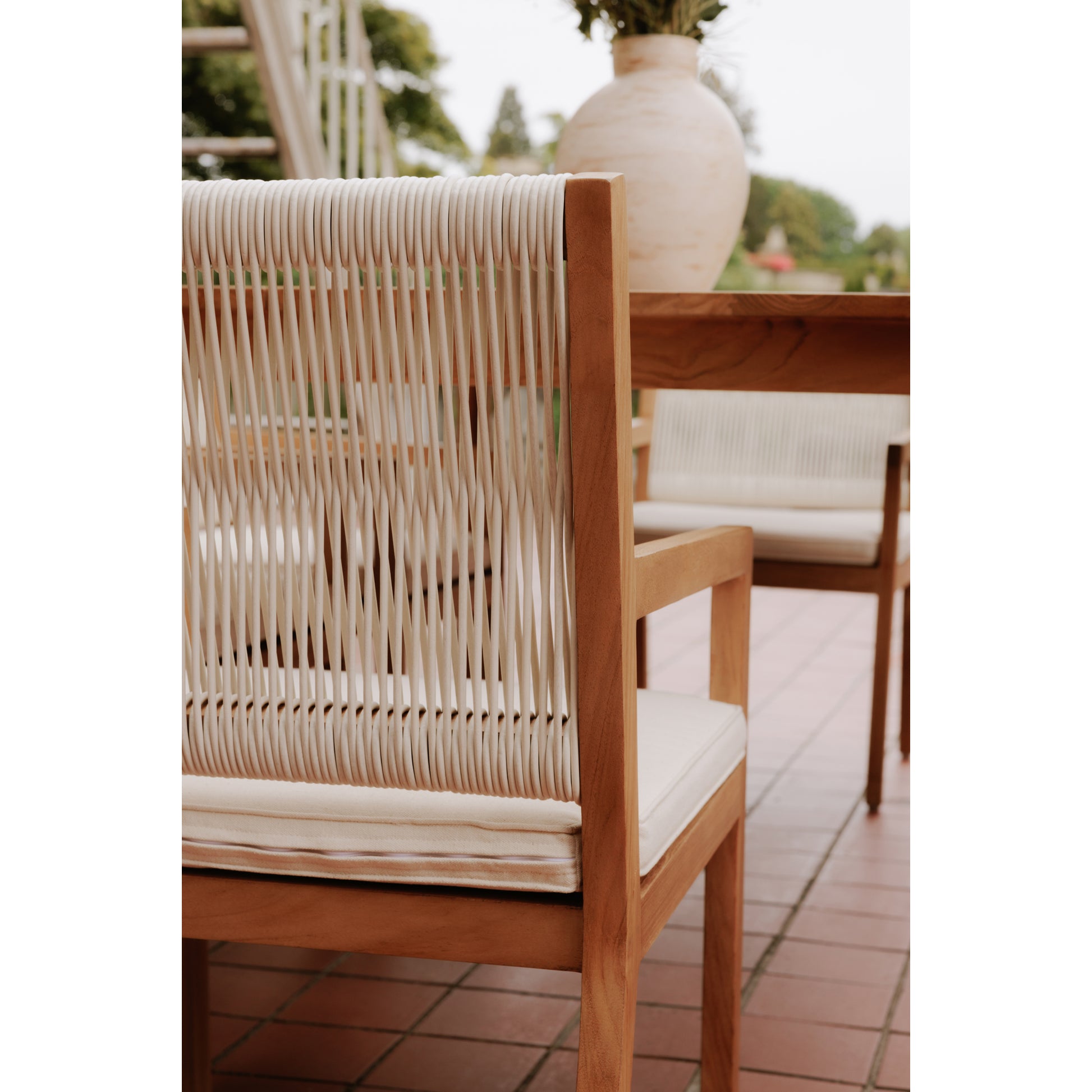 Luce Outdoor Dining Chair Natural - Central Designs