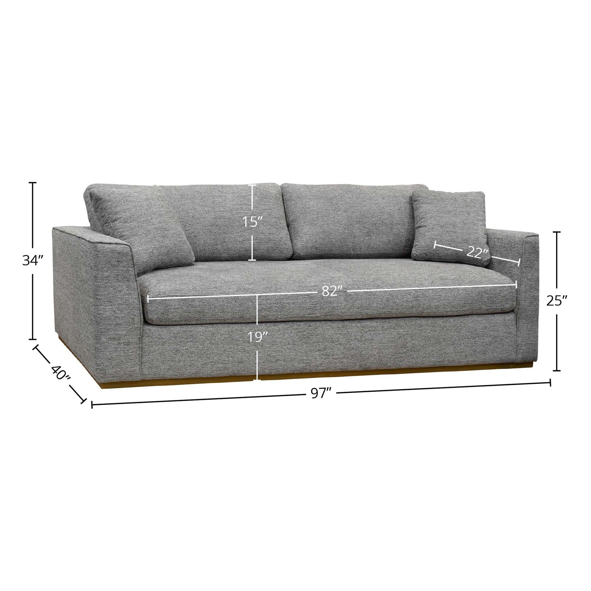 Anderson Sofa - Shadow Grey - Central Designs