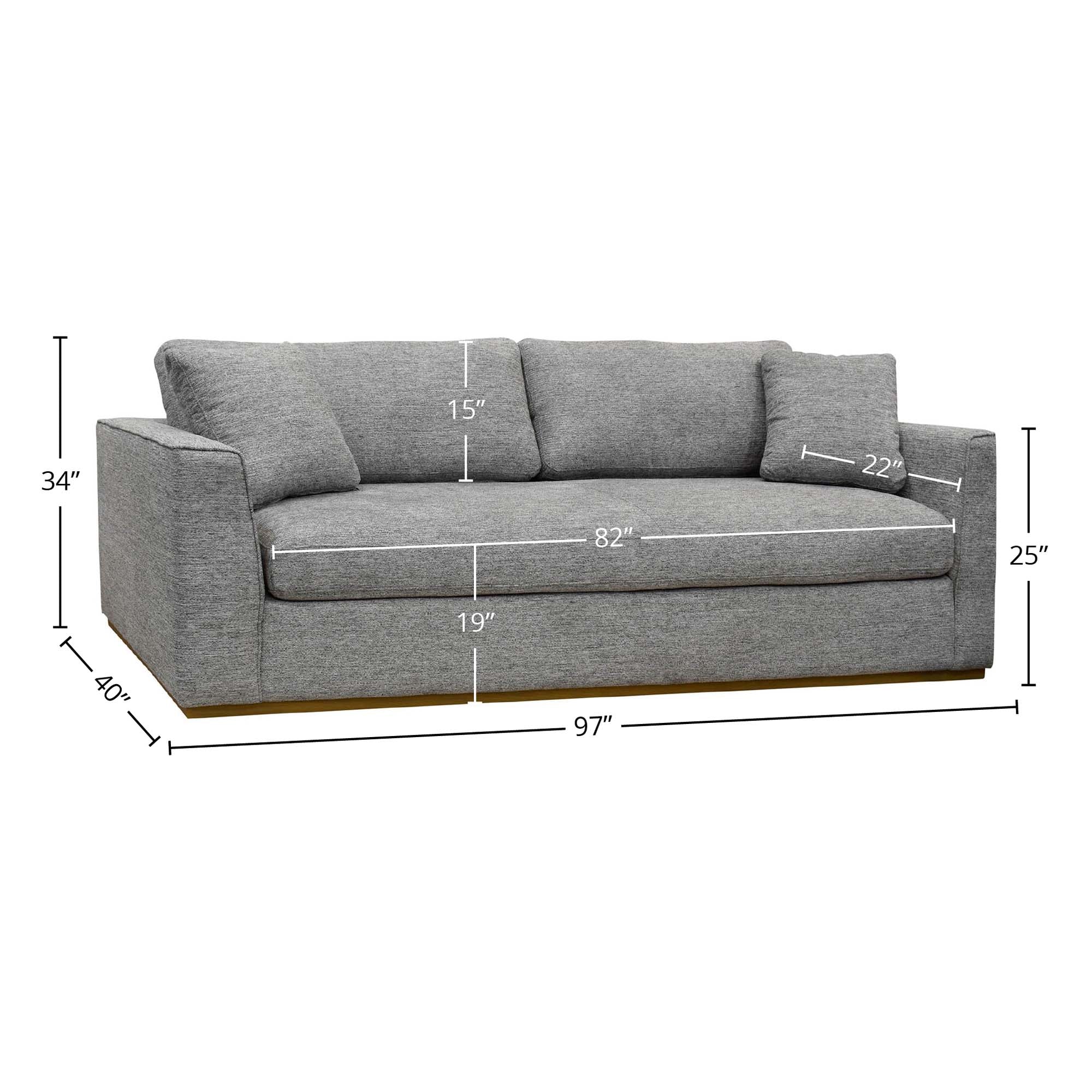 Anderson Sofa - Shadow Grey - Central Designs